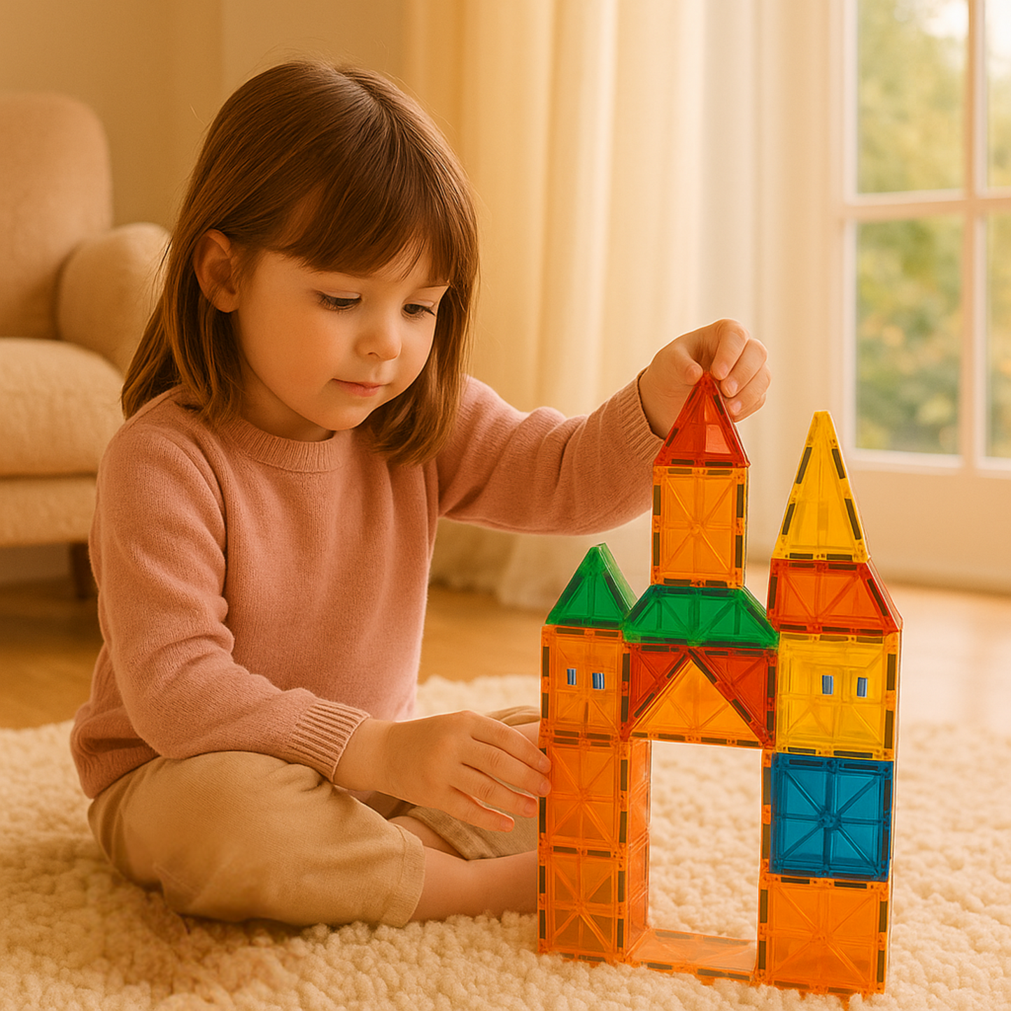 Kids4u Magnetic Tiles 125 stuks | +2 Minifiguren