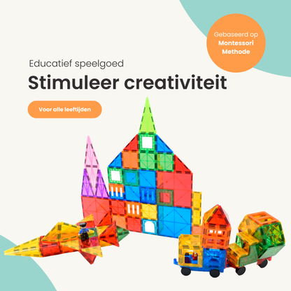 Kids4u Magnetic Tiles 64 pcs | +2 Minifiguren