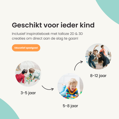 Kids4u Magnetic Tiles 125 stuks | +2 Minifiguren