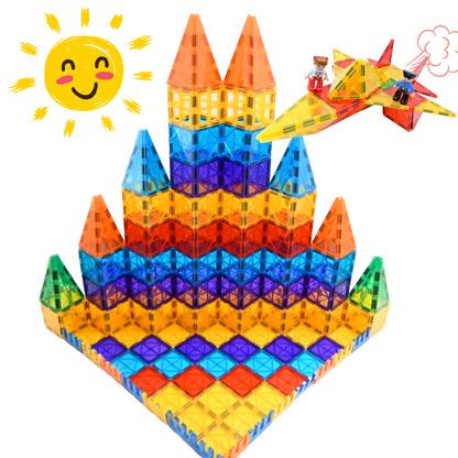 Kids4u Magnetic Tiles 125 stuks | +2 Minifiguren